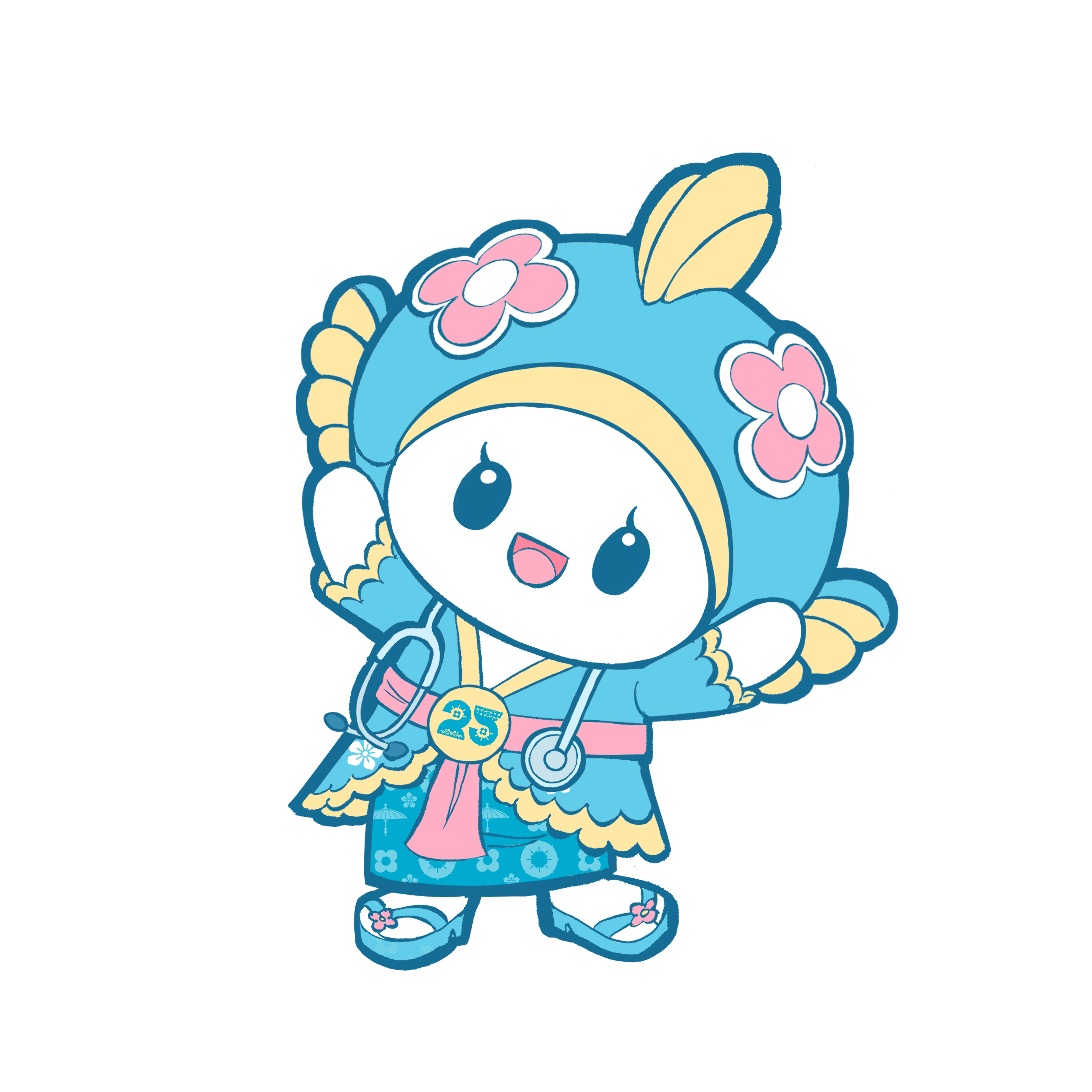 Maskot Titi - Gaya Tradisional